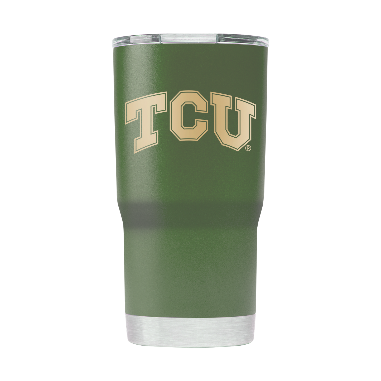 TCU 20oz Olive Green Tumbler - American Flag Design