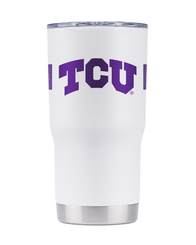 TCU 20oz White Tumbler