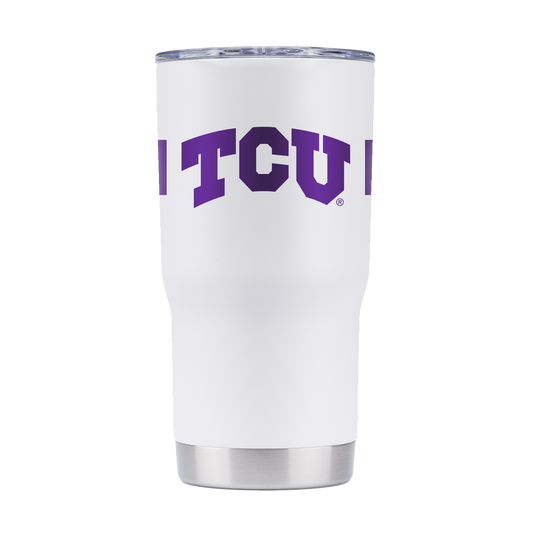 TCU 20oz White Tumbler