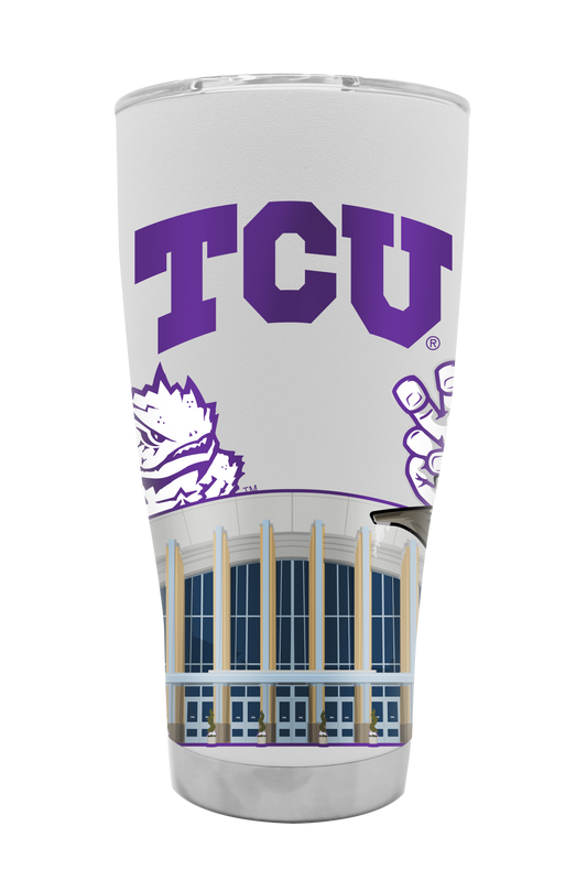 TCU 30oz Campus Icons Tumbler