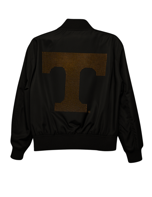 Licensed Game Day Jacket, Black Bomber, Tennessee Vols Big T & Go Big Orange