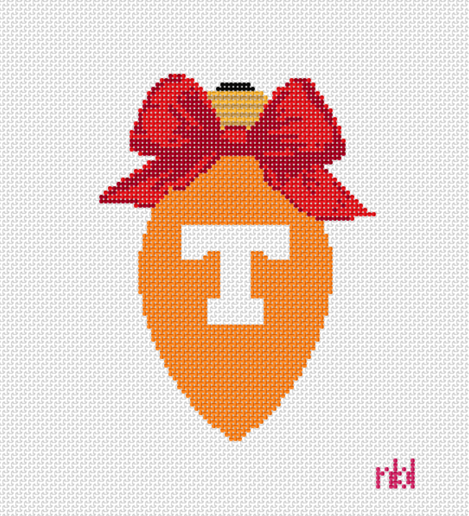 Tennessee Christmas Bow Light Bulb