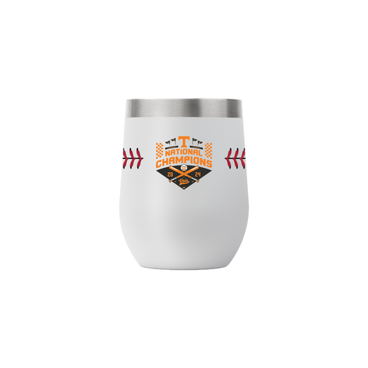 Tennessee 12oz Baseball National Champions 2024 Stemless Tumbler