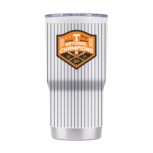 Tennessee 20oz Baseball Pinstripe National Champions 2024 Tumbler