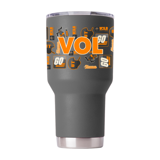 Tennessee 30oz Smoky Grey Tumbler - All Over