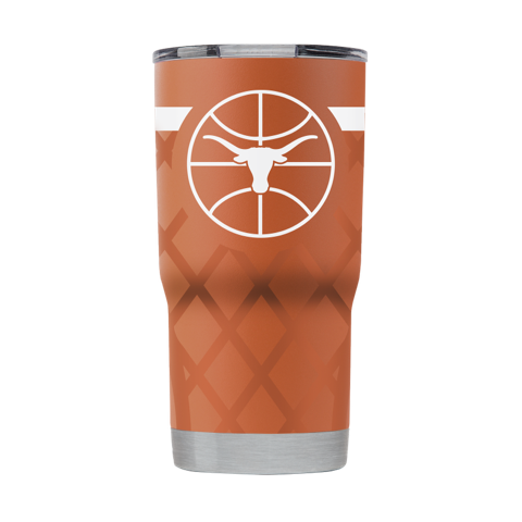 Texas 20oz Orange Basketball Tumbler