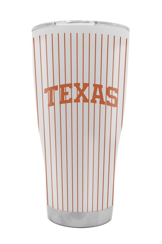 Texas 30oz Baseball Pinstripe Tumbler