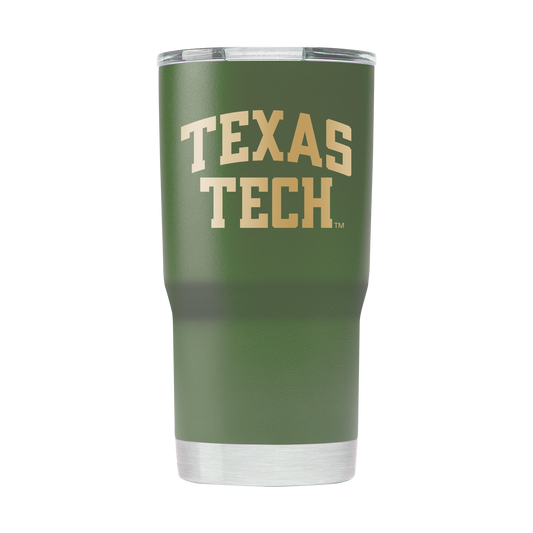 Texas Tech 20oz Red Raiders Olive Green Tumbler - American Flag