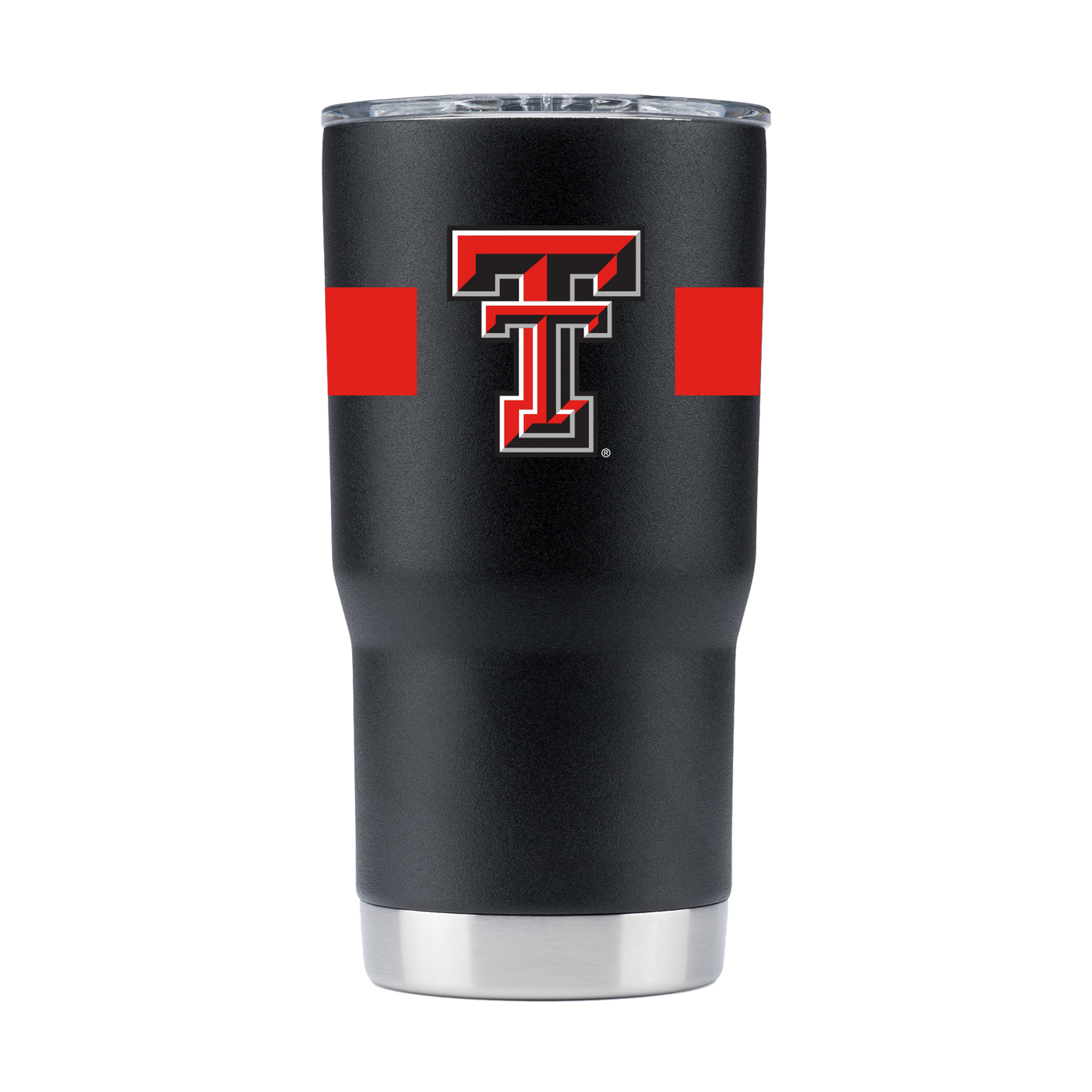 Texas Tech 20oz Red Raiders Black Tumbler w-Stripes