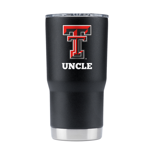 Texas Tech 20oz Red Raiders Black Tumbler - "Uncle"