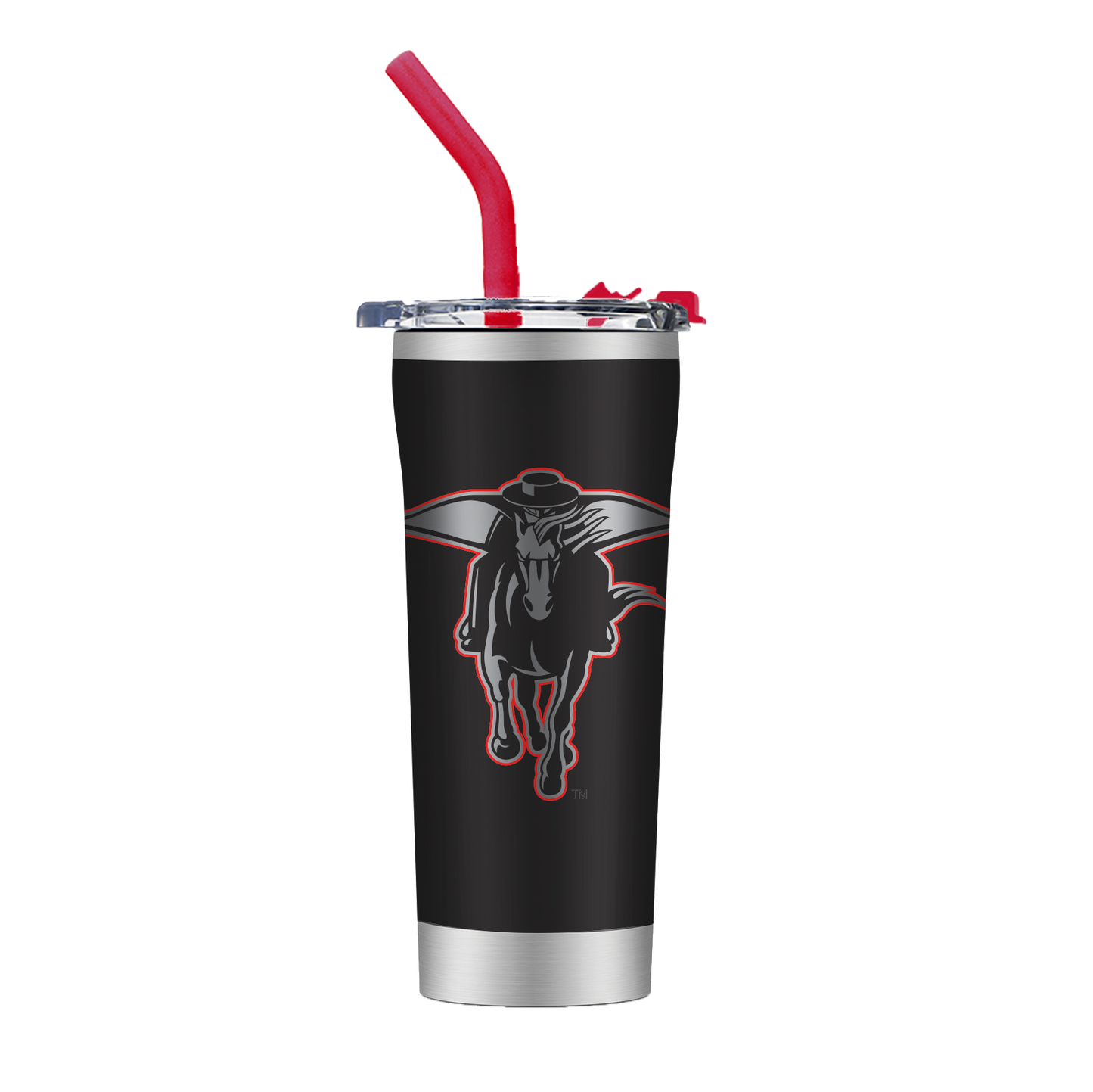 Texas Tech Black Straw Tumbler