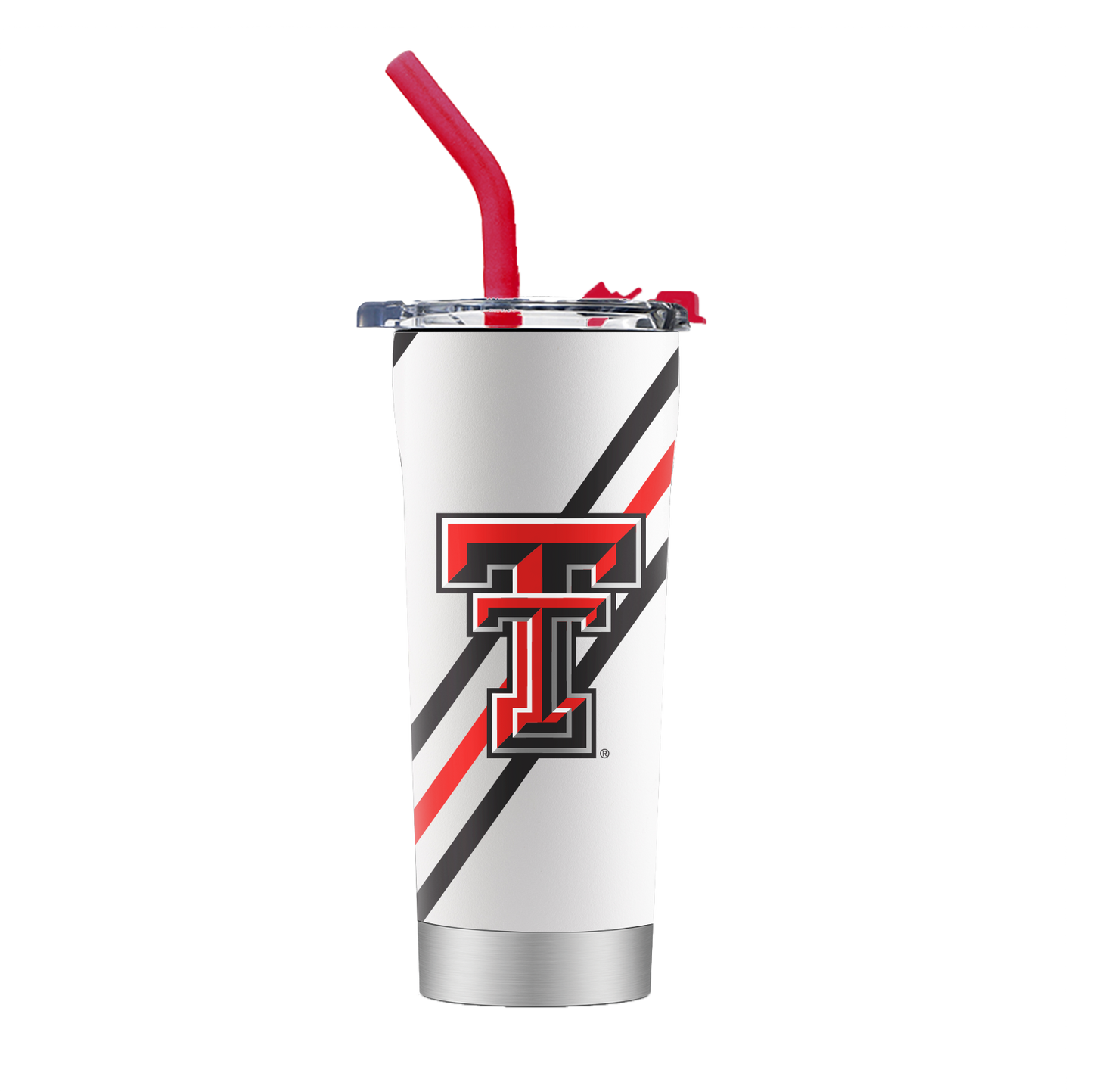 Texas Tech White Straw Tumbler
