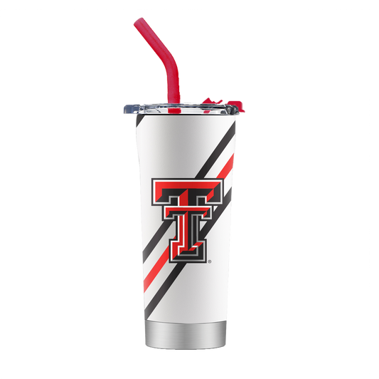 Texas Tech White Straw Tumbler