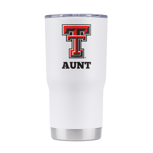 Texas Tech 20oz Red Raiders Black Tumbler - "Aunt"