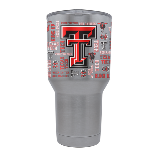 Texas Tech 30oz Red Raiders Stainless Steel Tumbler - All Over