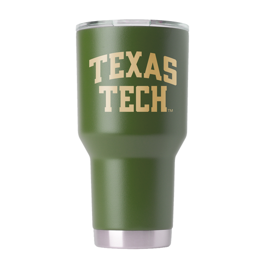 Texas Tech 30oz Red Raiders Olive Green Tumbler - American Flag