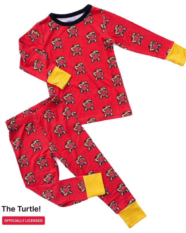 Maryland Terrapins Two-Piece Pajama Set Tailgate Tikes