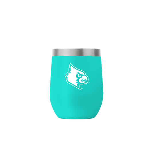 Louisville 12oz Stemless Teal Tumbler