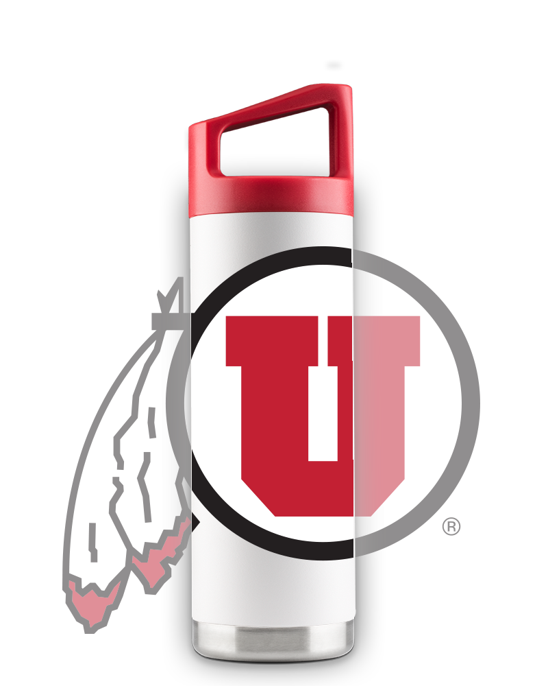 Utah 16oz White Youth Bottle