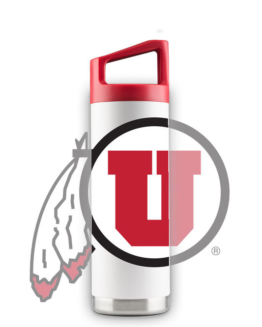 Utah 16oz White Youth Bottle