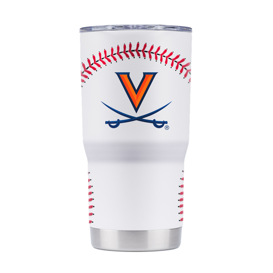 Virginia 20oz White Baseball Tumbler