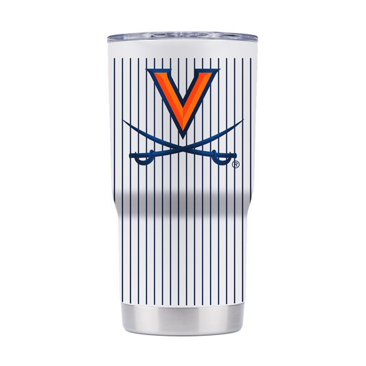 Virginia 20oz White Pinstripe Baseball Tumbler