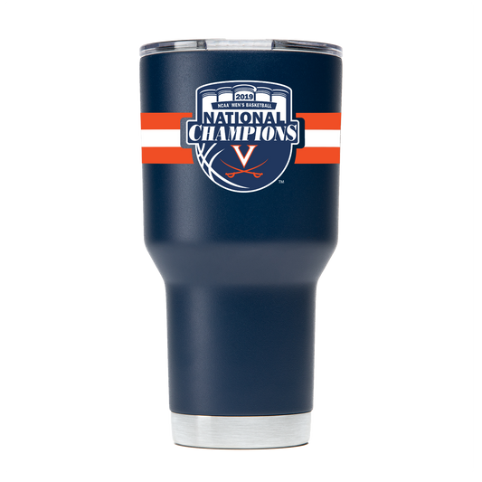 Virginia 30oz National Champs Navy Striped Tumbler