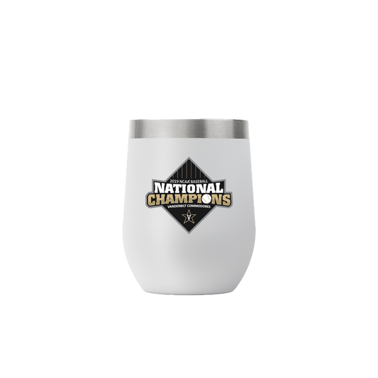 Vanderbilt 12oz Stemless Gray Tumbler NCAA Champs