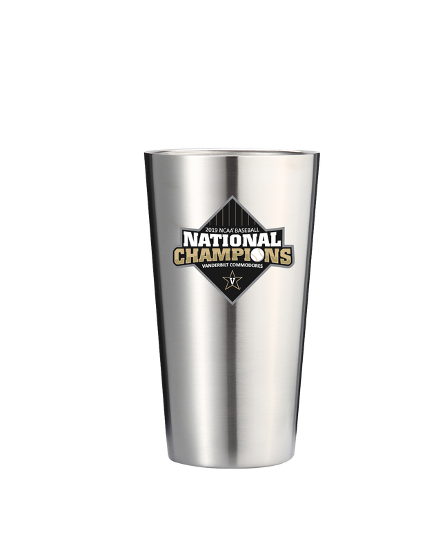 Vanderbilt 16oz Stainless Pint 2019 NCAA Champs