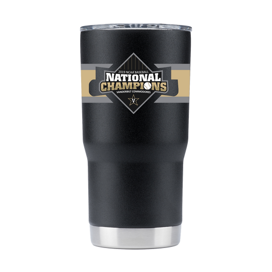 Vanderbilt 20oz World Series Champs Black Striped Tumbler
