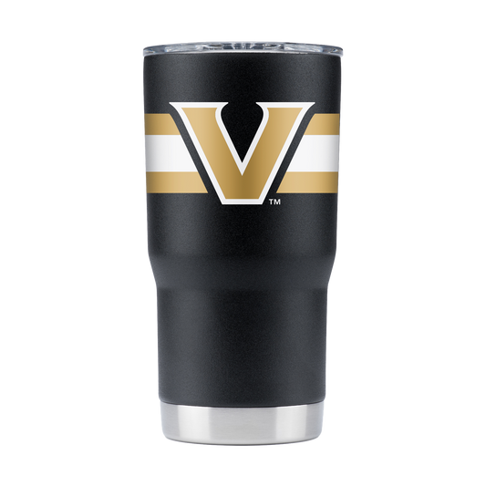 Vanderbilt 20oz Black Stripes Tumbler