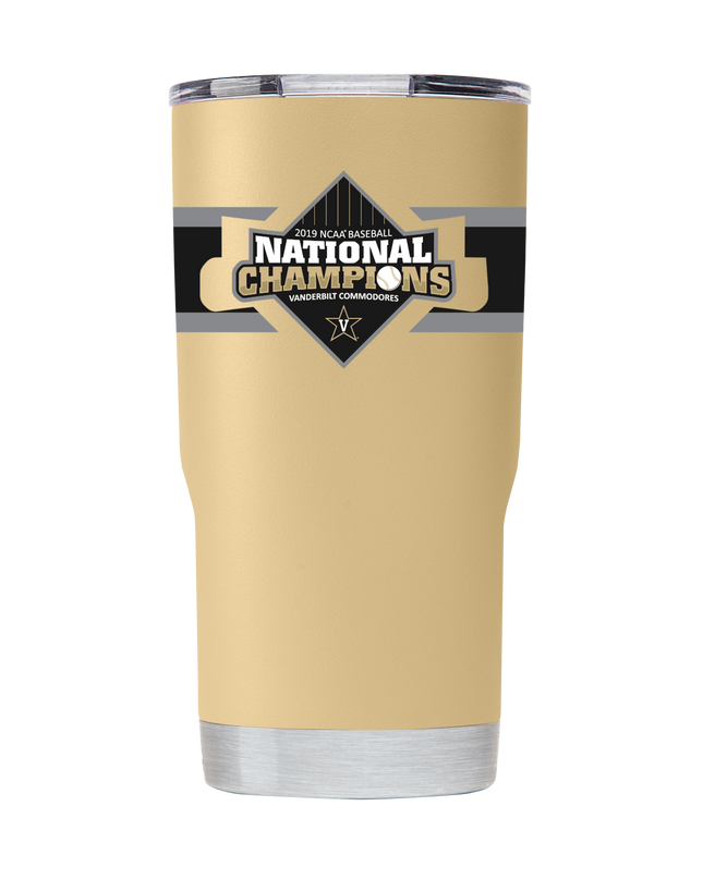 Vanderbilt 20oz World Series Champs Gold Striped Tumbler