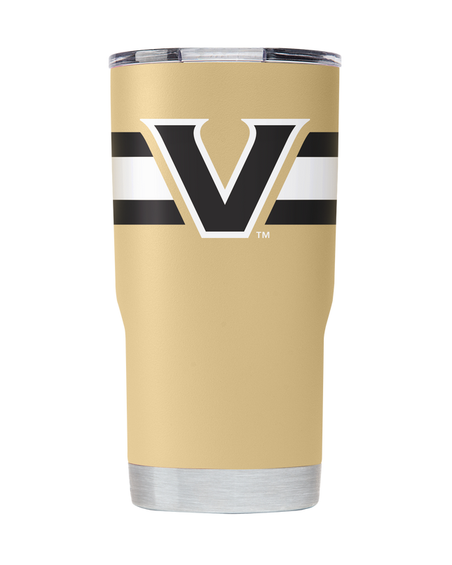 Vanderbilt 20oz Gold Stripes Tumbler