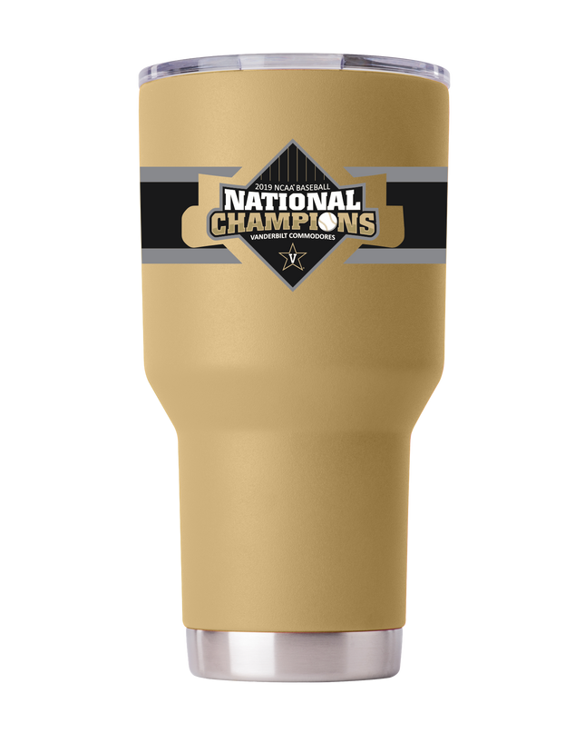 Vanderbilt 30oz World Series Champs Gold Striped Tumbler