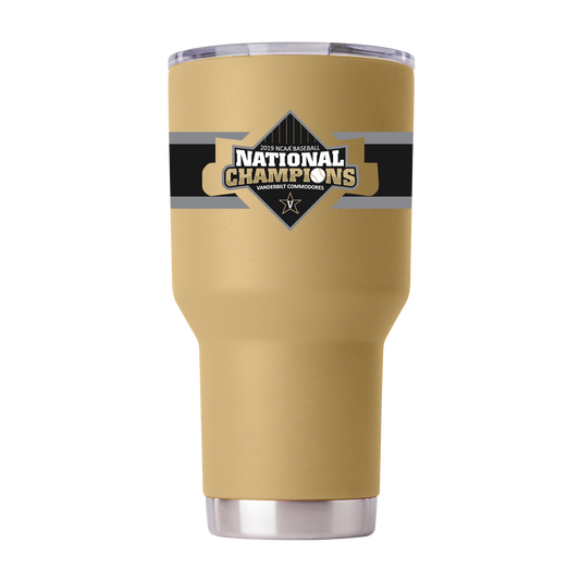 Vanderbilt 30oz World Series Champs Gold Striped Tumbler