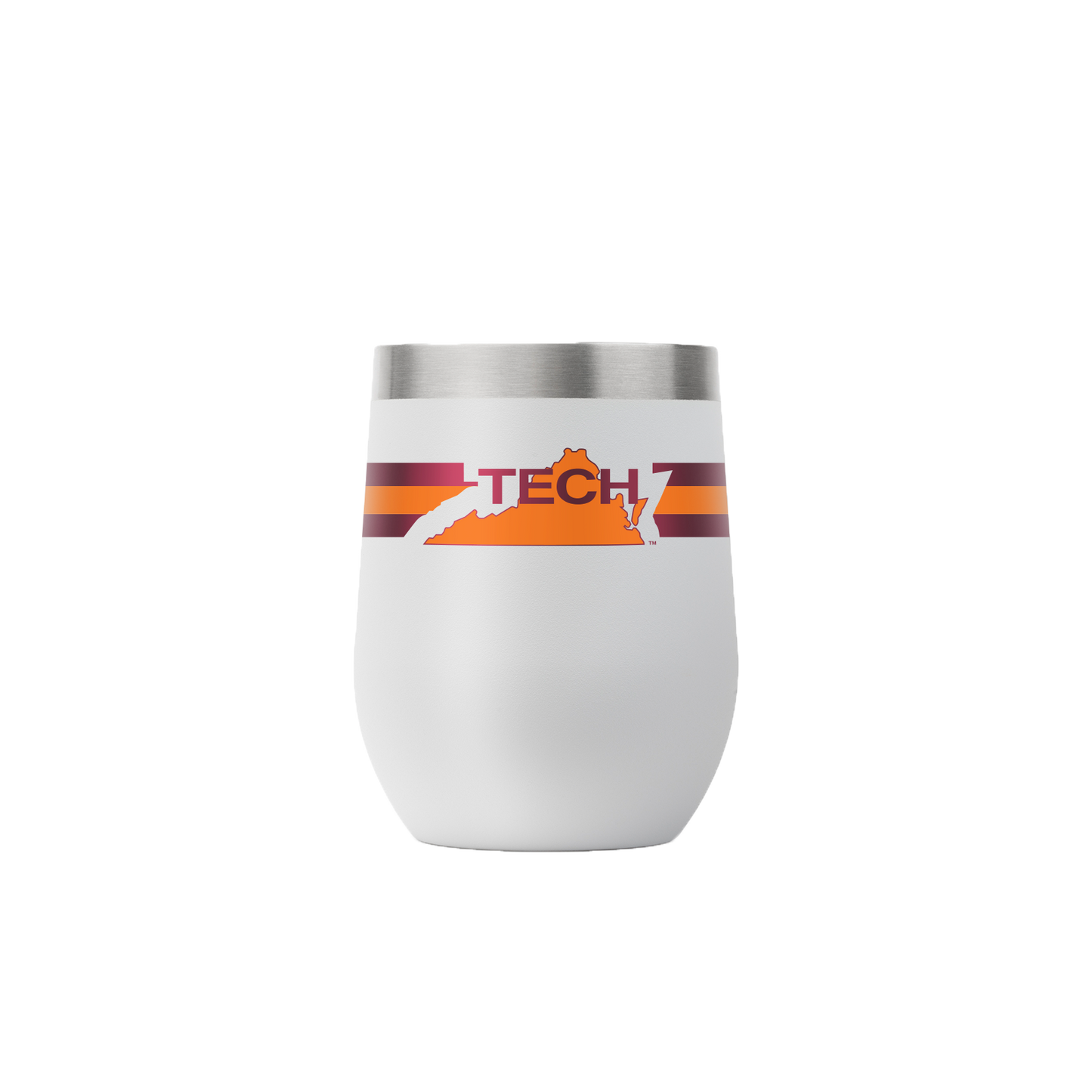 Virginia Tech 12oz Stemless Light Grey Tumbler