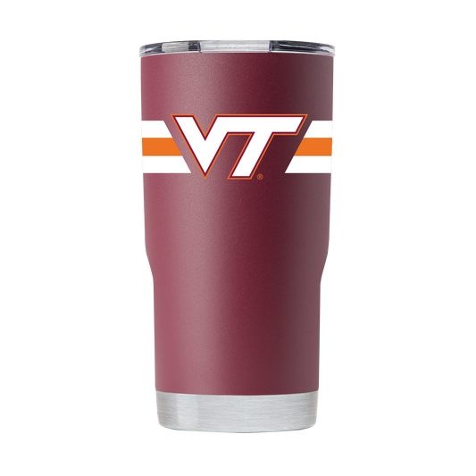 Virginia Tech 20oz Maroon Tumbler w- Stripes