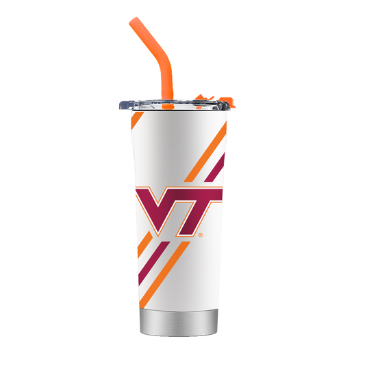Virginia Tech White Straw Tumbler