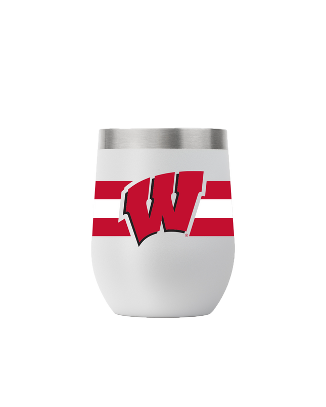 Wisconsin 12oz Stemless Light Gray Tumbler