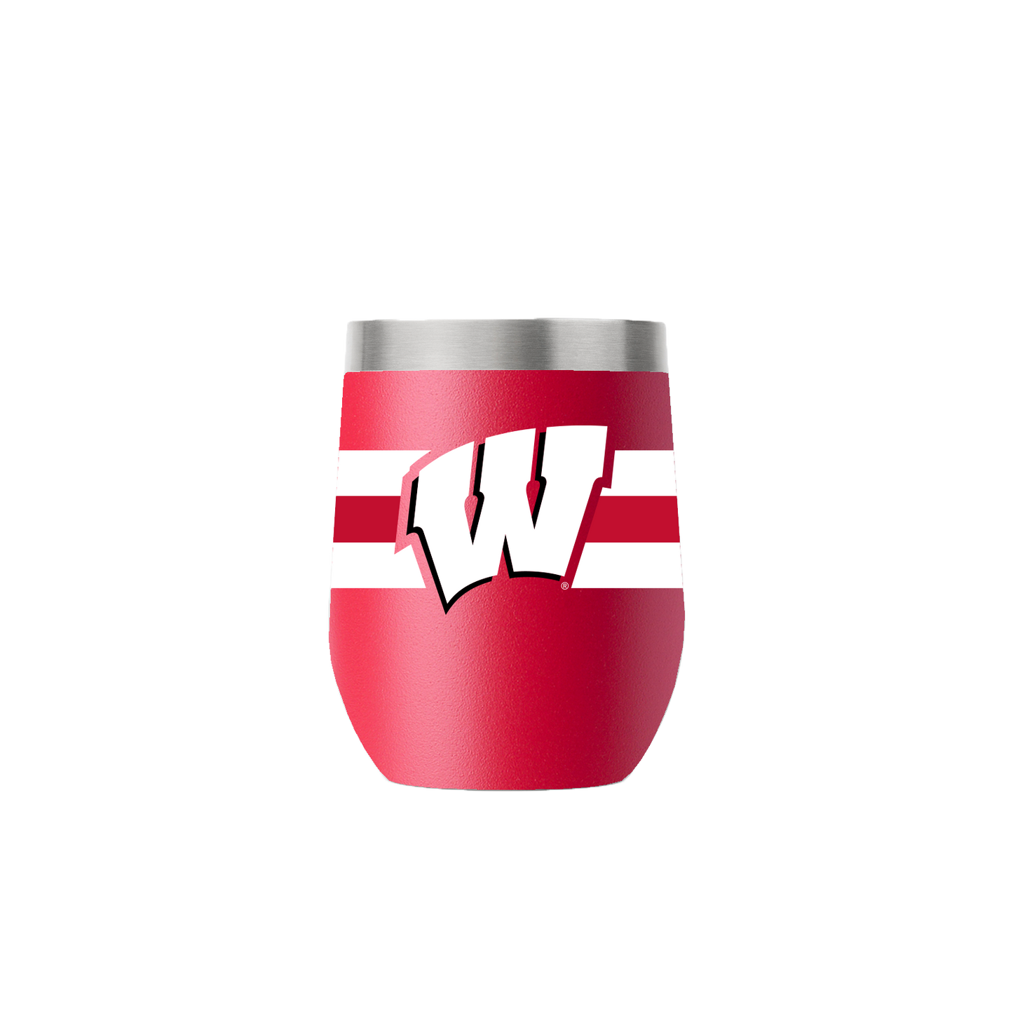 Wisconsin 12oz Stemless Red Tumbler