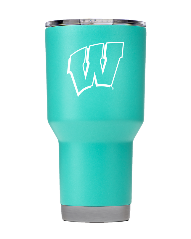 Wisconsin 30oz Teal Tumbler
