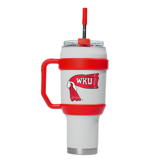 Western Kentucky College Vault 40oz White Tumbler