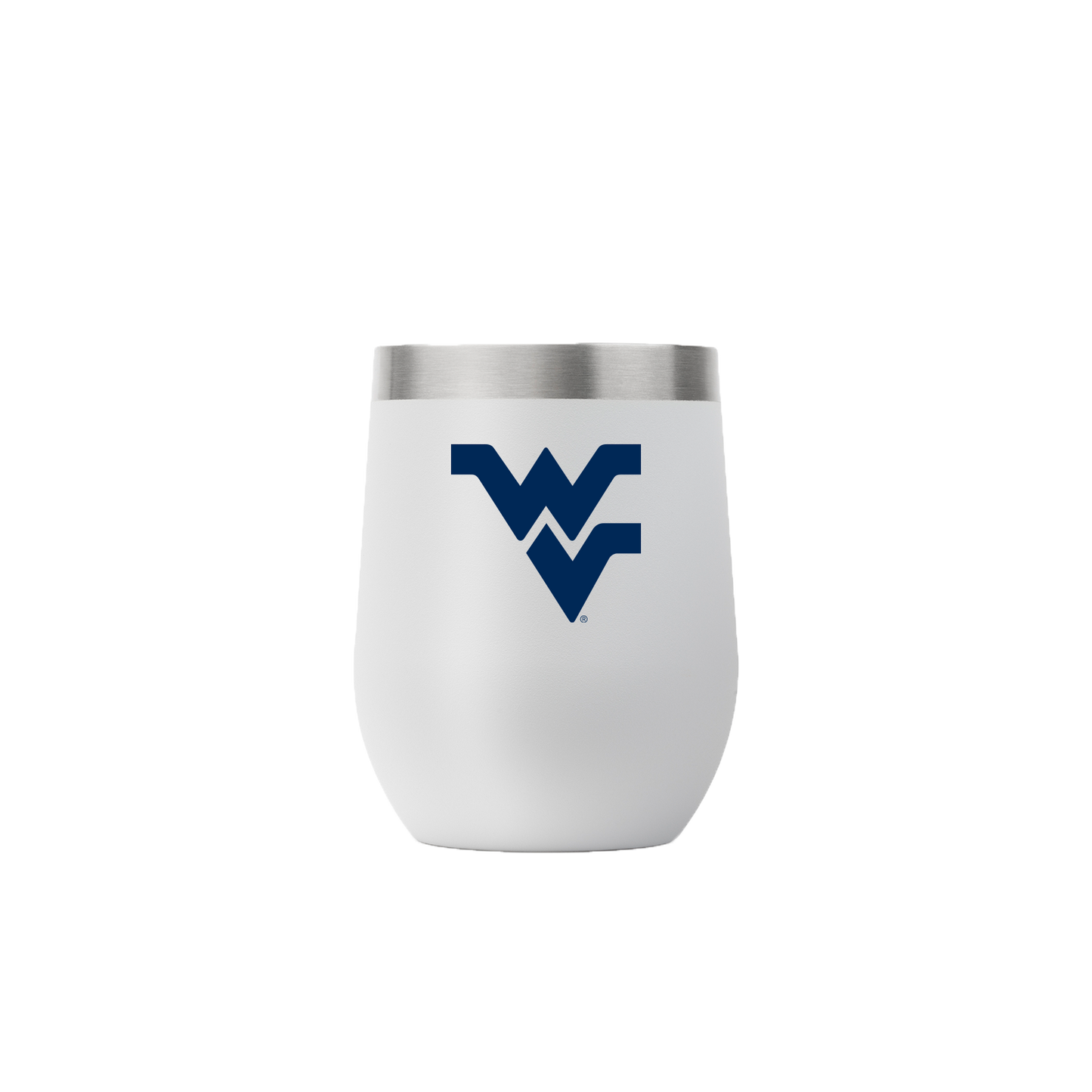 West Virginia 12oz Stemless Light Gray Tumbler