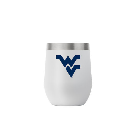 West Virginia 12oz Stemless Light Gray Tumbler