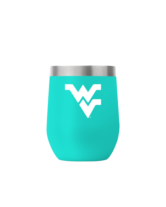 West Virginia 12oz Stemless Teal Tumbler