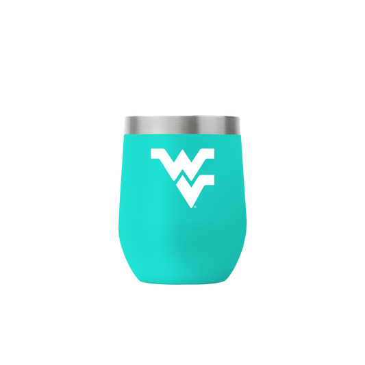 West Virginia 12oz Stemless Teal Tumbler