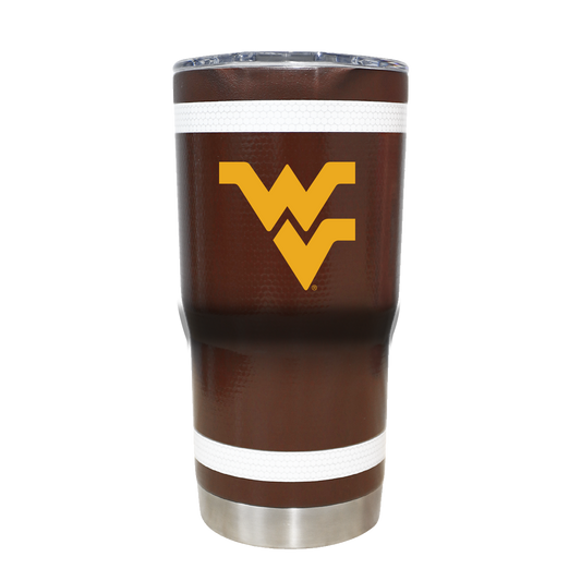 West Virginia 20oz Football Textured Tumbler
