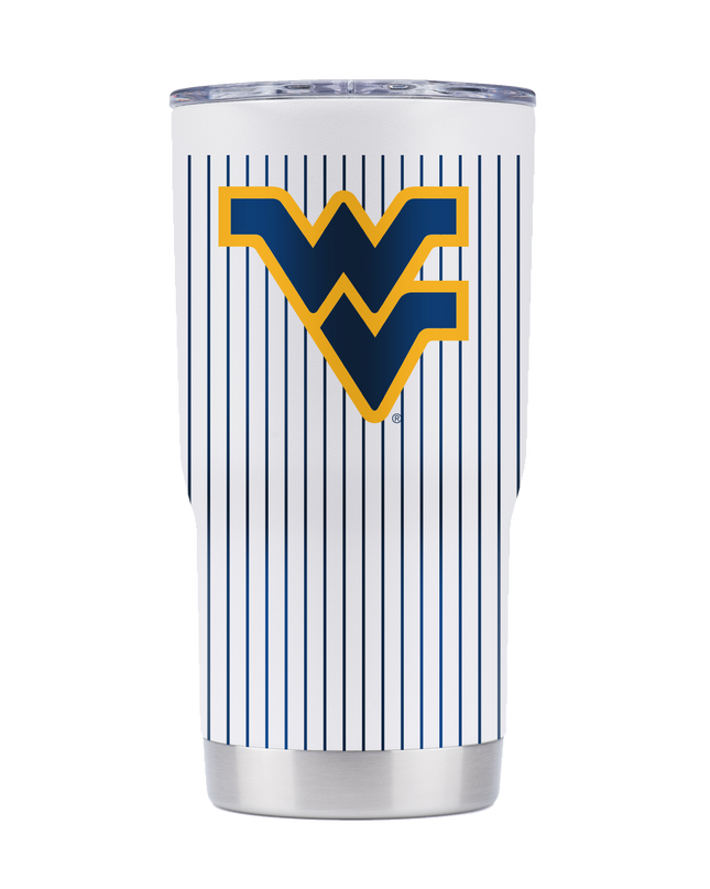 West Virginia 20oz Baseball Pinstripe Tumbler