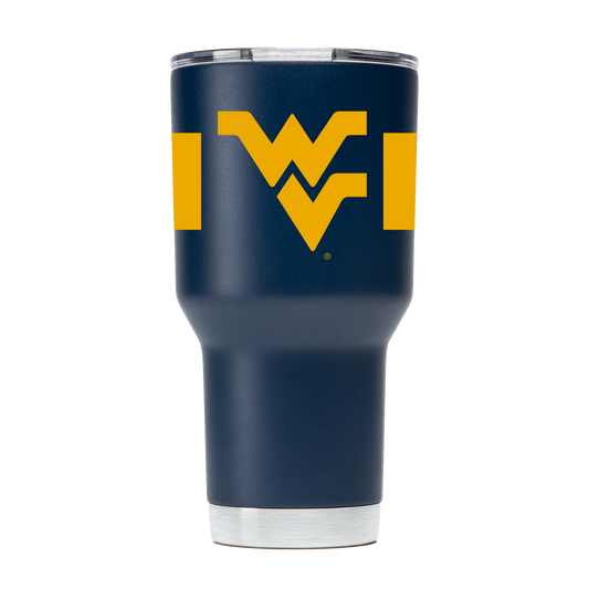 West Virginia 30oz Navy Tumbler w- Stripes