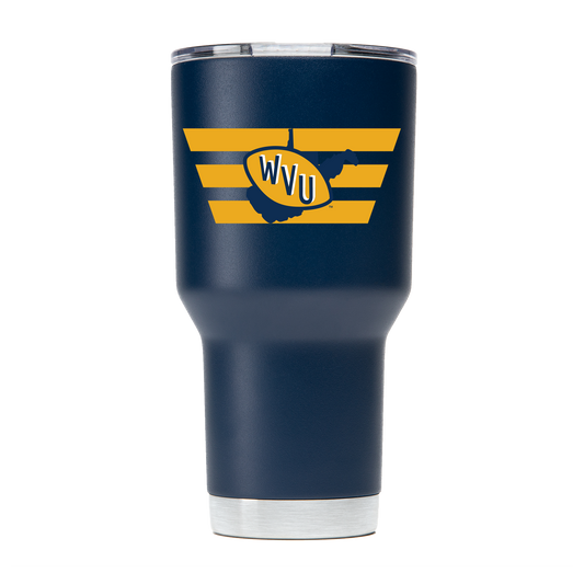 West Virginia College Vault 30oz "WVU" Tumbler